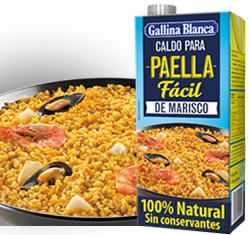 DisfrutaBox Resumiendo Gallina Blanca Caldo Paella Marisco