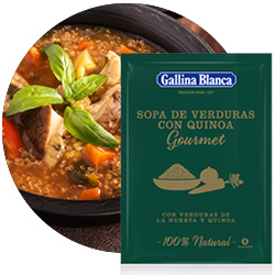 DisfrutaBox Sinfonia Nuevo Mundo Gallina Blanca Sopa Gourmet Verduras Quinoa