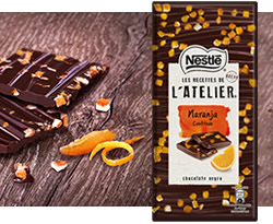 DisfrutaBox Dulce Molicie Les Recettes de l’Atelier Chocolate Negro con trocitos de piel de naranja