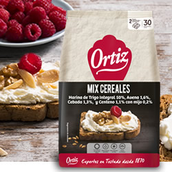 Ortiz Pan Tostado Mix Cereales en DisfrutaBox REtrato en SEpia