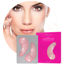 Rose Illuminating Glow Instant Hydrogel Eye Pads Skin Chemists en DisfrutaBox Nomeolvides