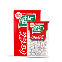Tic Tac Coca-Cola Edicion LImitada en DisfrutaBox Retrato en Sepia