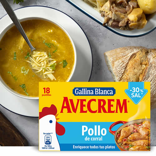 Avecrem Pollo -30% Sal en DisfrutaBox Como en casa en ningun sitio