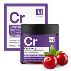 Cranberry Superfood Healthy Skin Night Moisturiser Dr. Botanicals en DisfrutaBox Up, UP, Hurra