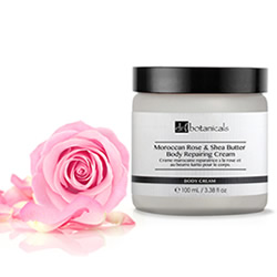 Moroccan Rose & Shea Butter Body Repairing Cream Dr. Botanicals en DisfrutaBox Érase Una Vez