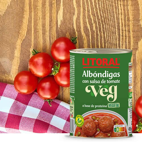 Litoral Albóndigas VEG en DisfrutaBox Nunca es Tarde